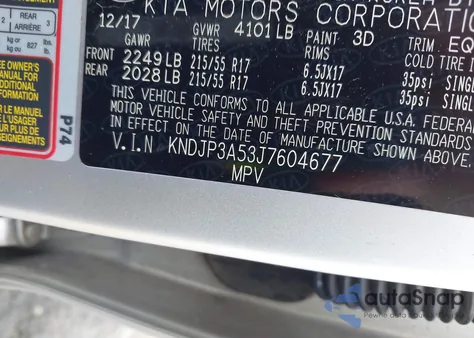 2018 Kia Soul + из США, поврежденный, VIN KNDJP3A53J7604677